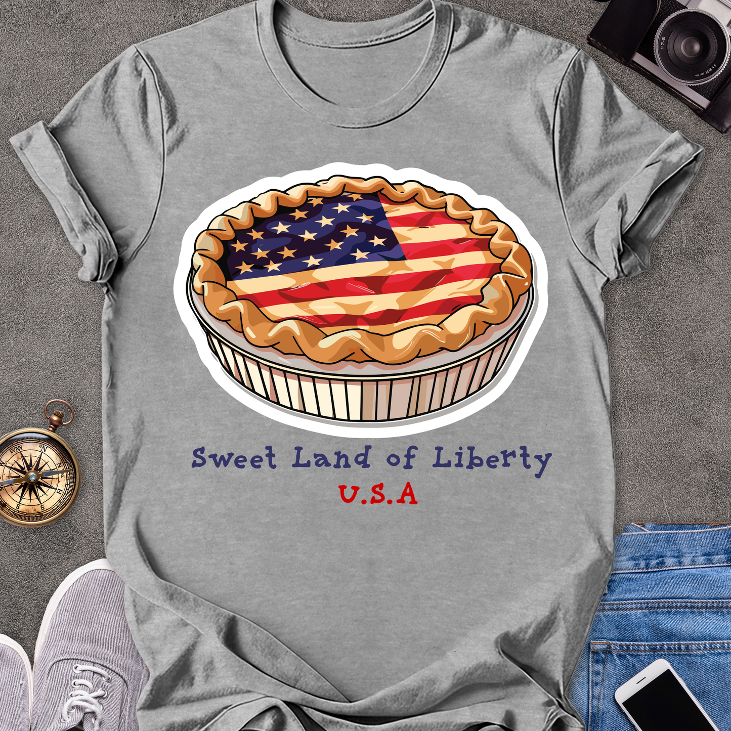 Sweet Land of Liberty - USA | Unisex Softstyle T-Shirt | USA Travel Tee