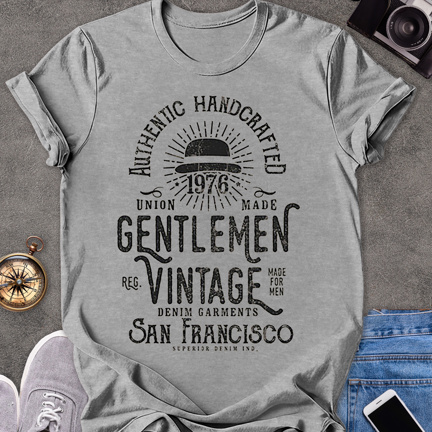 1976 Gentlemen Vintage San Francisco | Unisex Softstyle T-Shirt | Vintage San Francisco Travel Tee