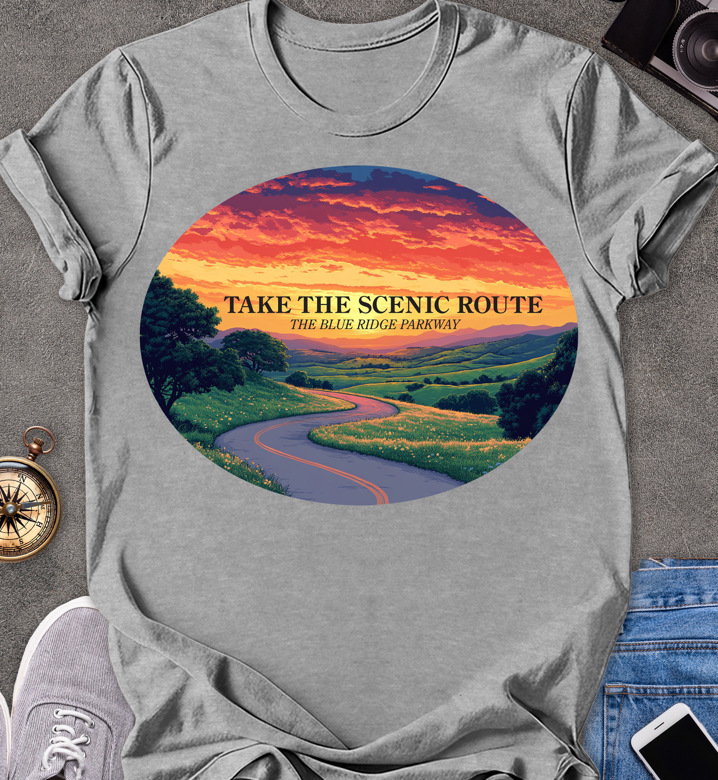 Take The Scenic Route - The Blue Ridge Parkway T-Shirt