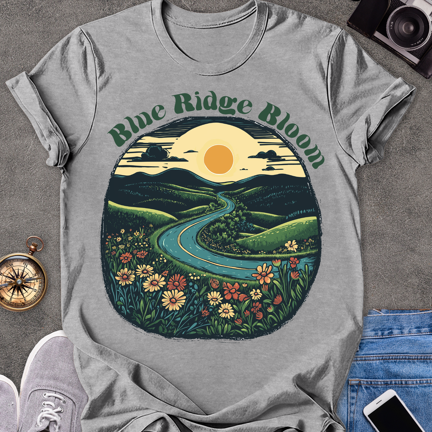 Blue Ridge Bloom | Unisex Softstyle T-Shirt | Adventure Tee