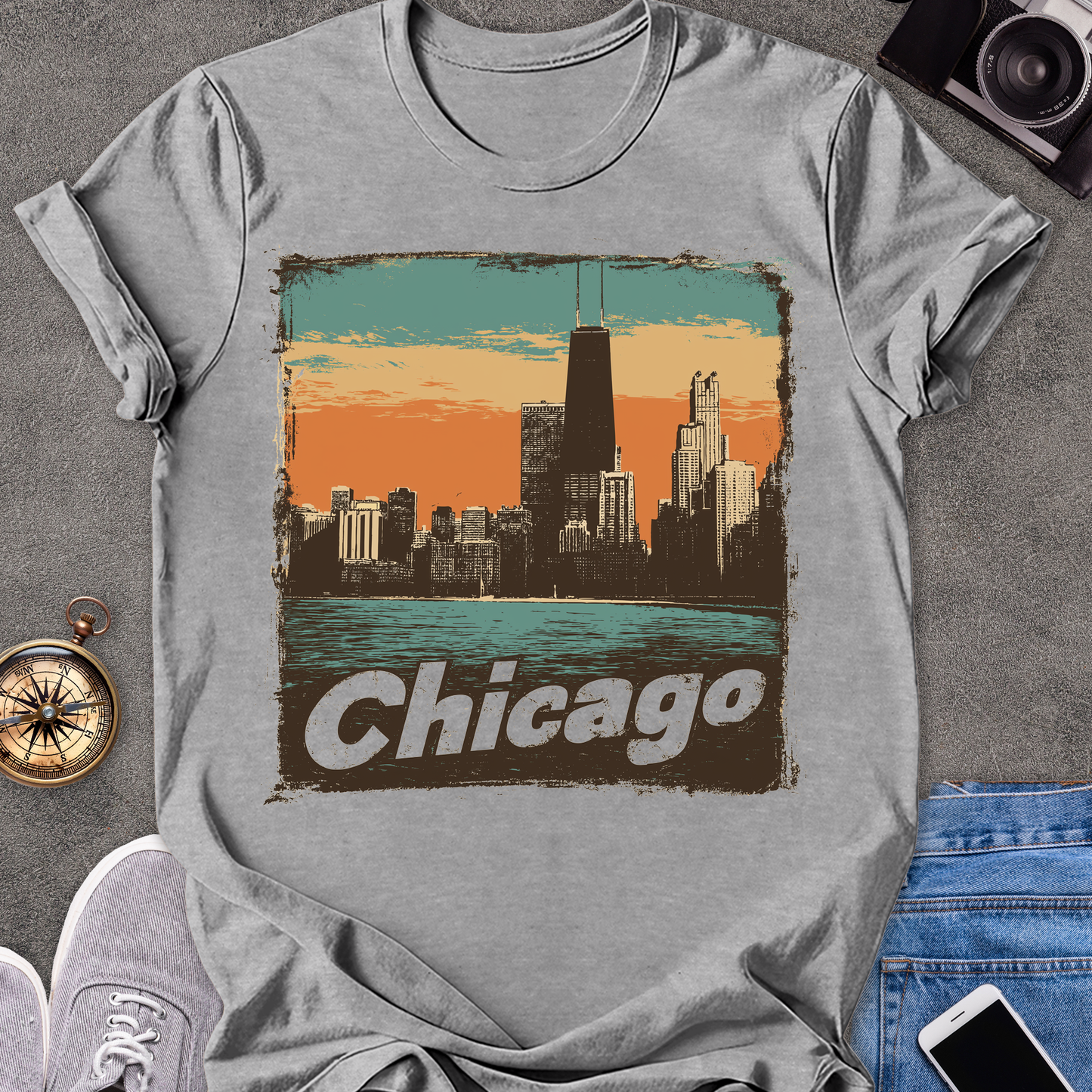 Chicago | Unisex Softstyle T-Shirt | Chicago Travel Tee