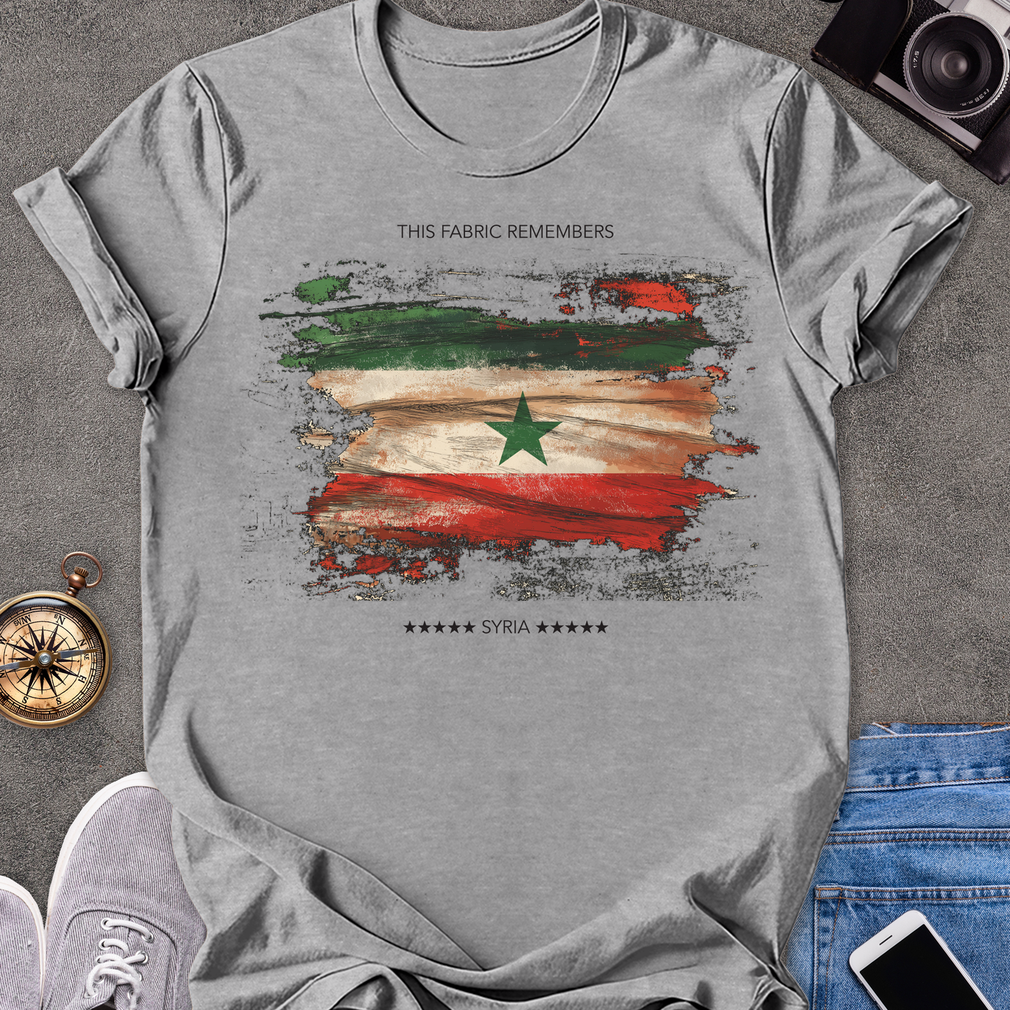 This Fabric Remembers - Syria | Unisex Softstyle T-Shirt | Syria Travel Tee