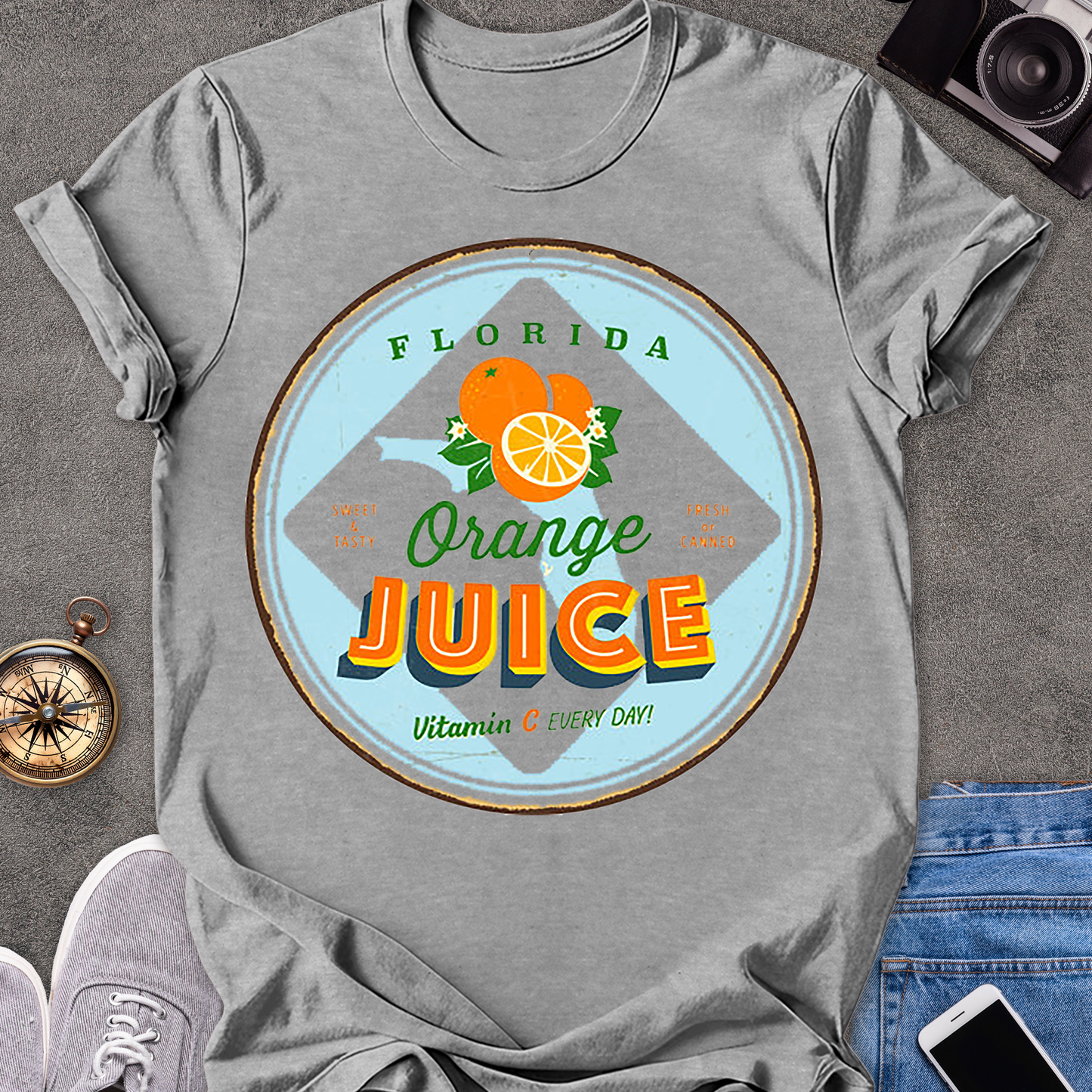 Florida Orange Juice, Vitamin C Everyday, Sweet & Tasty, Fresh Or Canned | Unisex Softstyle T-Shirt | Florida Travel Tee