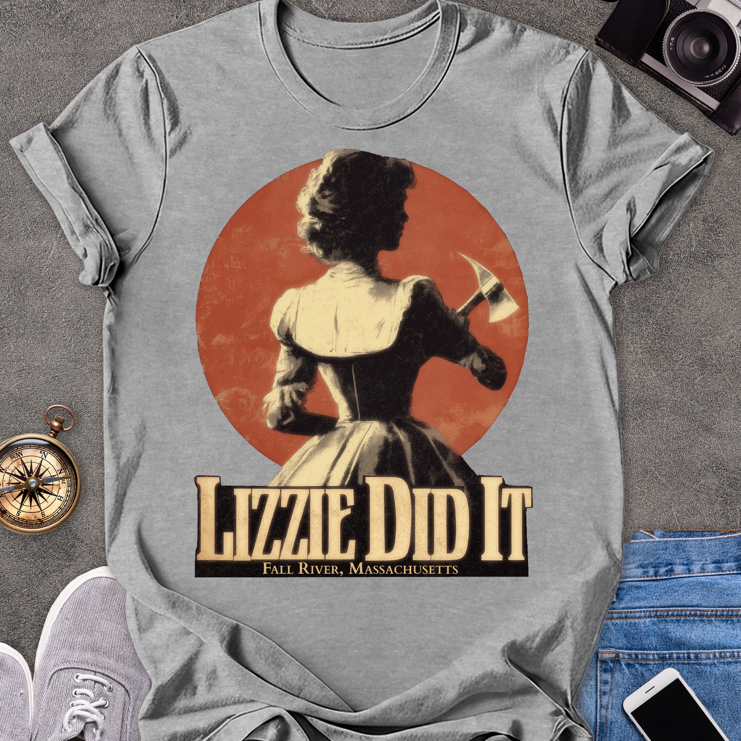 Lizzie Did It, Fall River Massachusetts | Unisex Softstyle T-Shirt | Massachusetts Travel Tee