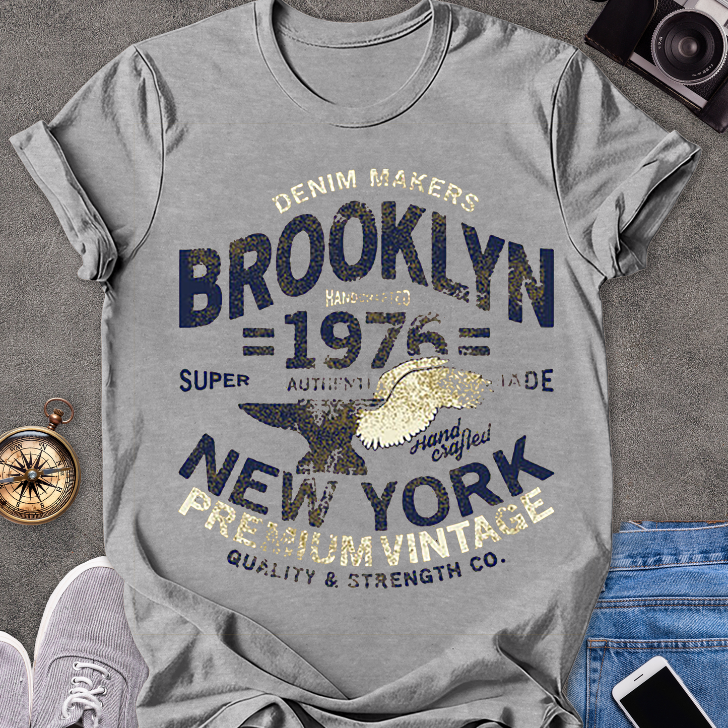 Brooklyn 1976 New York Vintage | Unisex Softstyle T-Shirt | Vintage Brooklyn Travel Tee