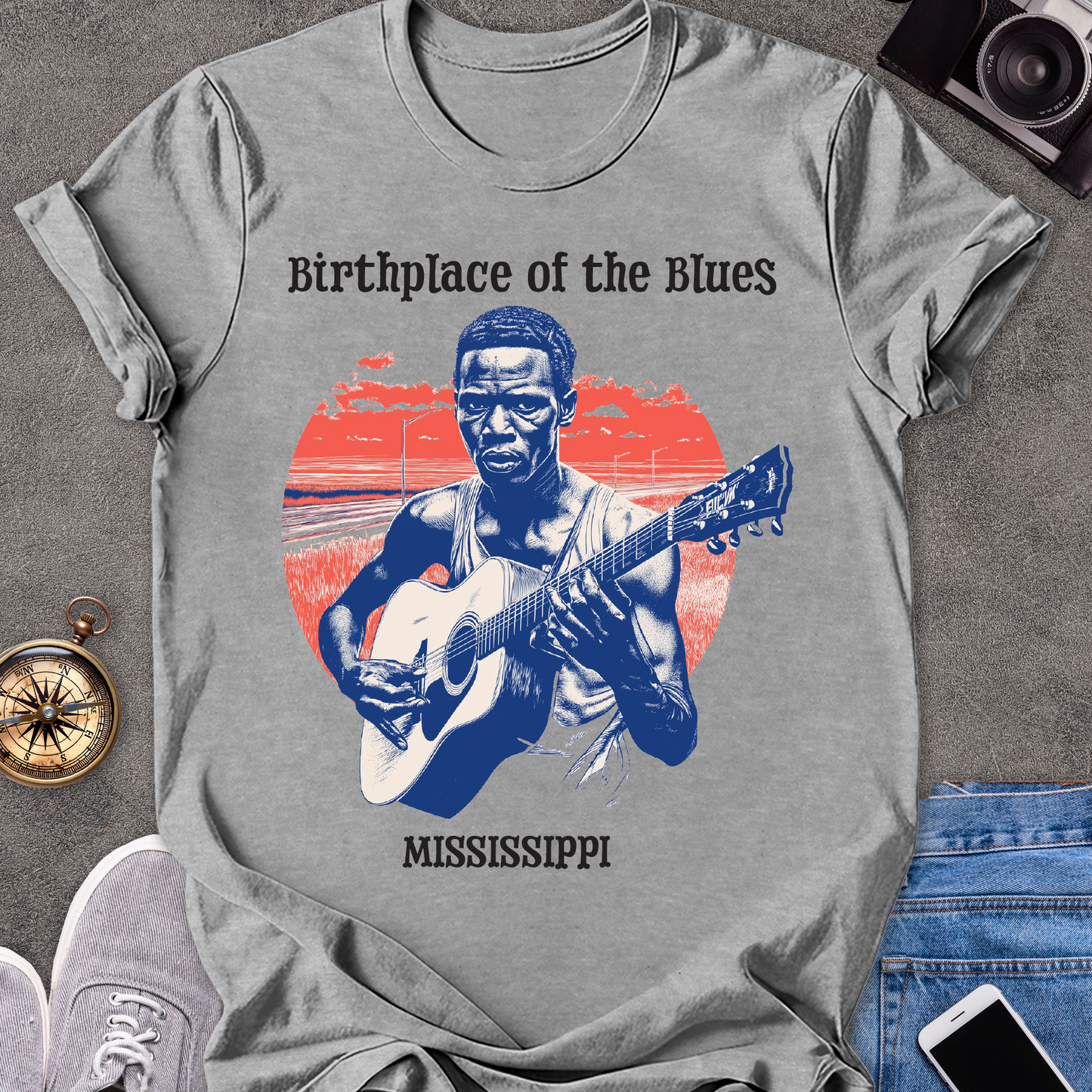 Birthplace of the Blues, Mississippi | Unisex Softstyle T-Shirt | Southern Travel Tee