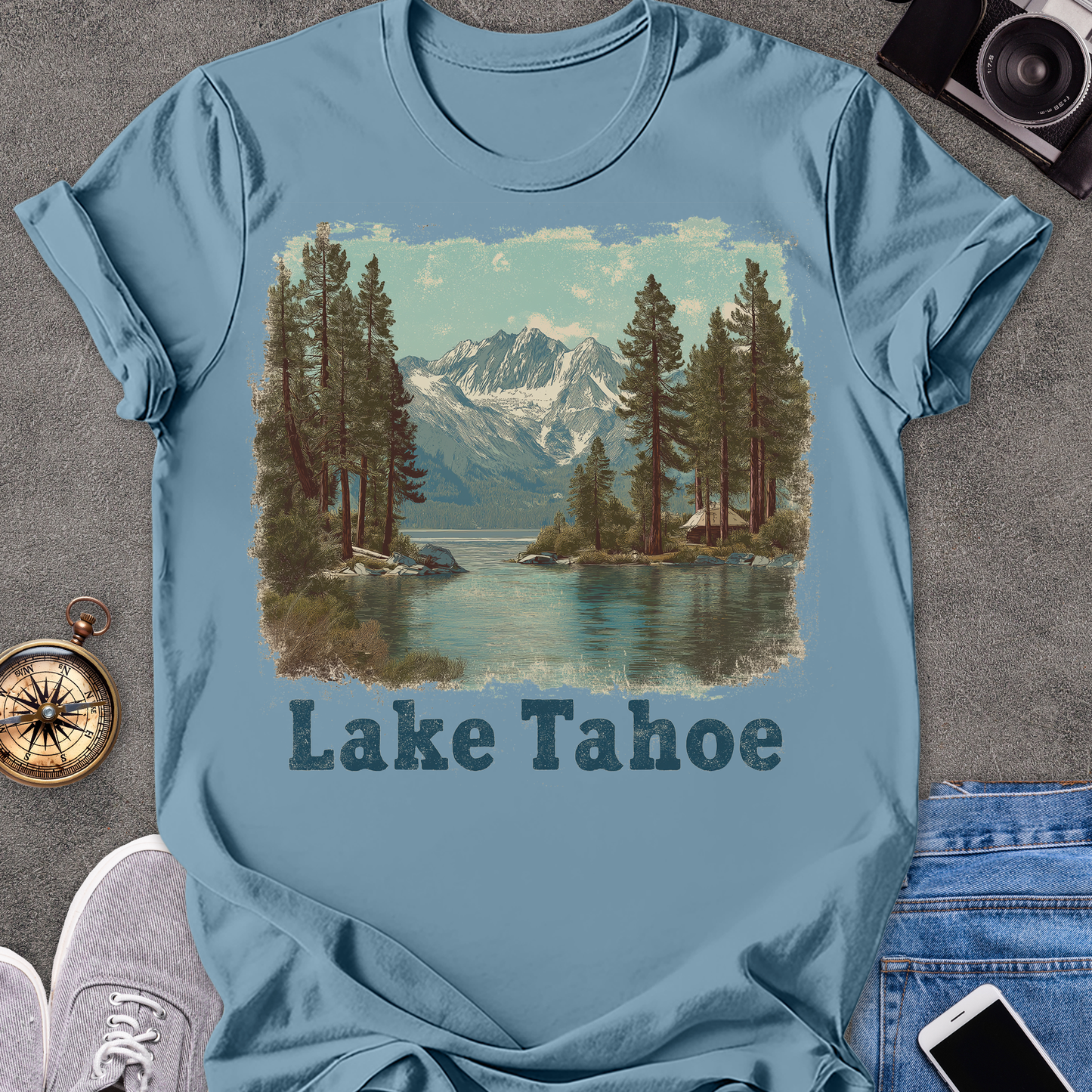 Lake Tahoe | Unisex Softstyle T-Shirt | Lake Tahoe Travel Tee