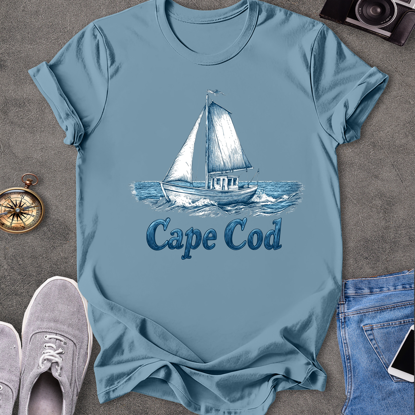 Cape Cod Sail Boat T-Shirt