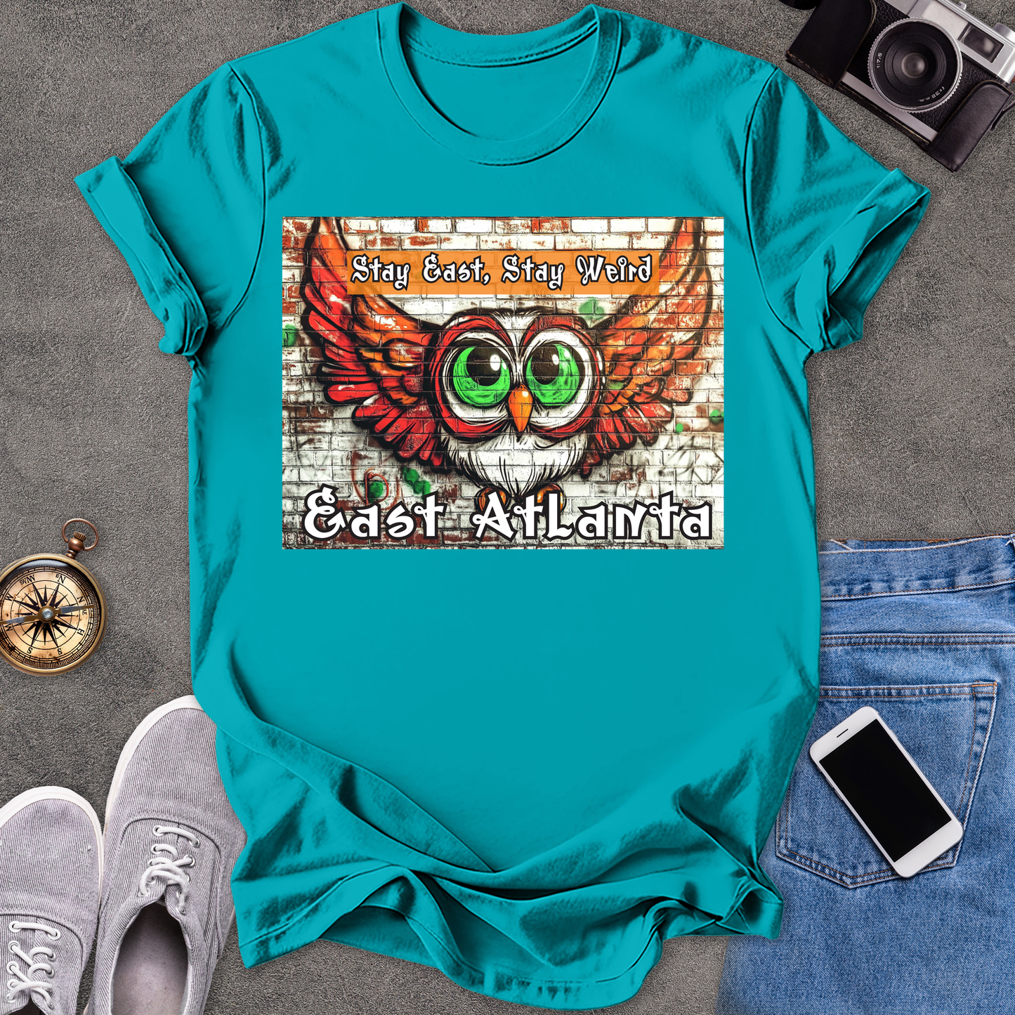 Stay East, Stay Weird - East Atlanta | Unisex Softstyle T-Shirt | Atlanta GA