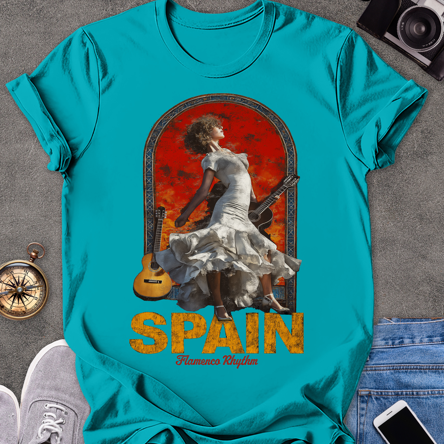 Spain, Flamenco Rhythm | Softstyle T-Shirt | Spain Travel Tee