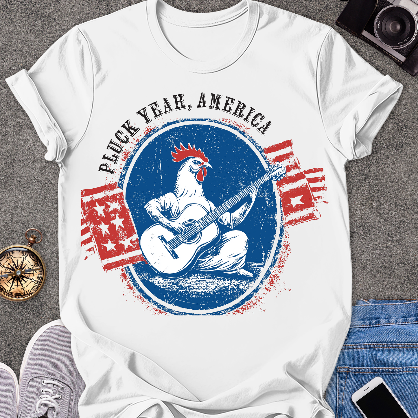 Pluck Yeah, America | Unisex Softstyle T-Shirt | USA Travel Tee