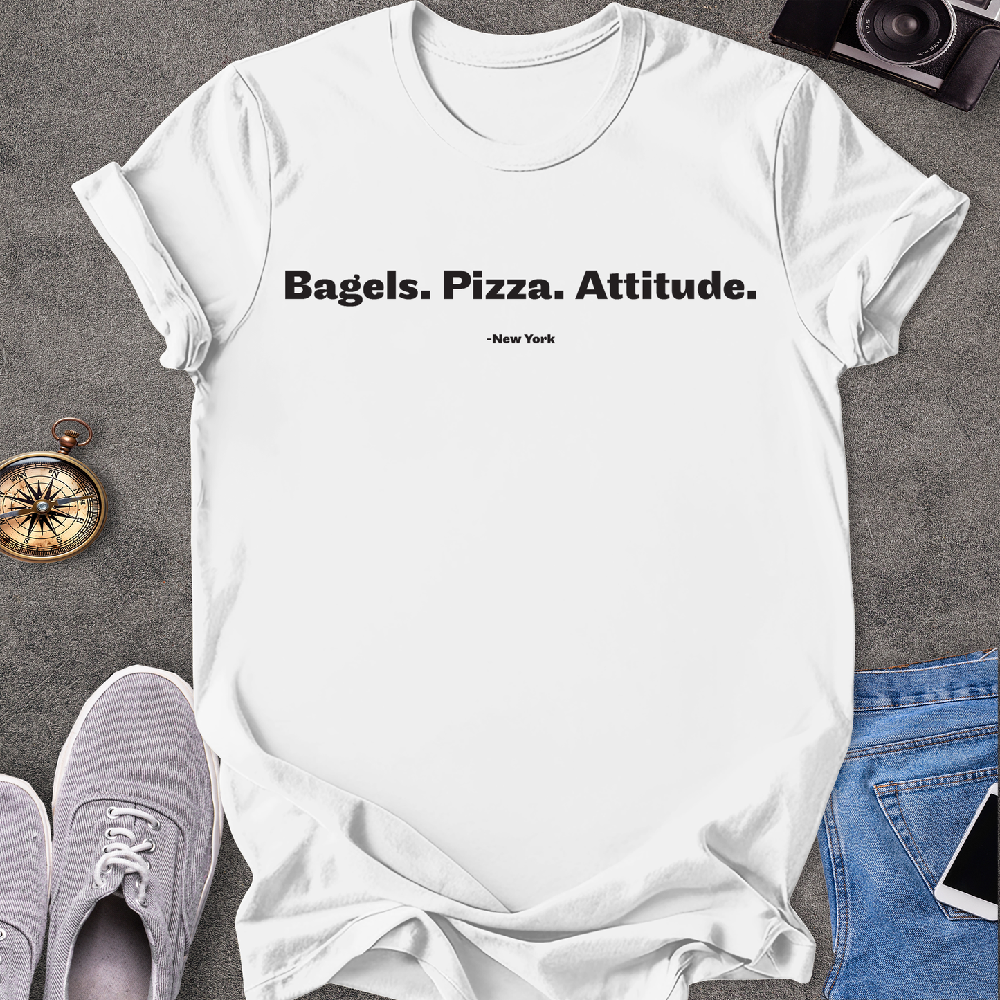 Bagels. Pizza. Attitude. New York T-Shirt