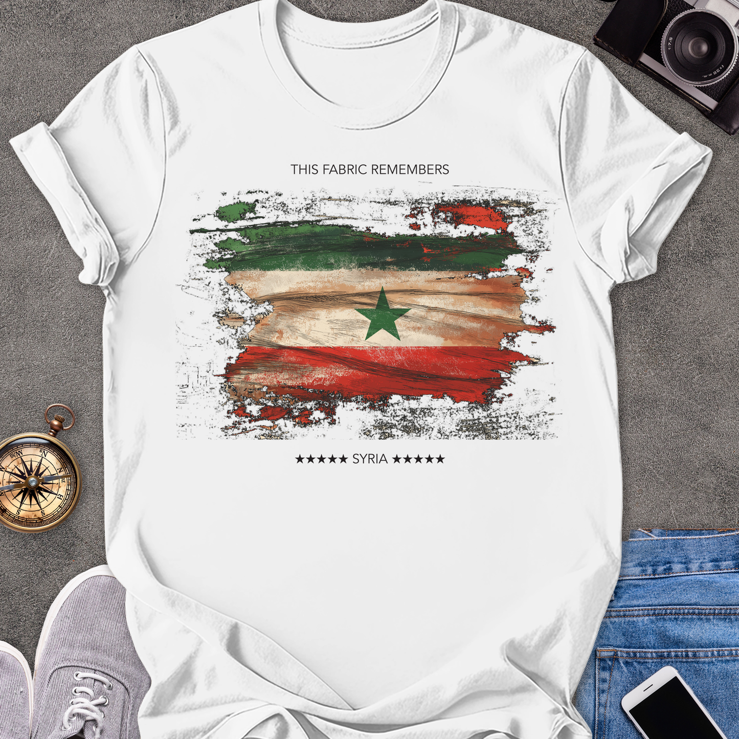 This Fabric Remembers - Syria | Unisex Softstyle T-Shirt | Syria Travel Tee