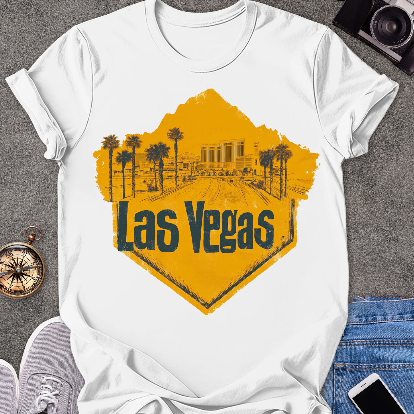 Las Vegas| Unisex Softstyle T-Shirt | Retro Travel Tee