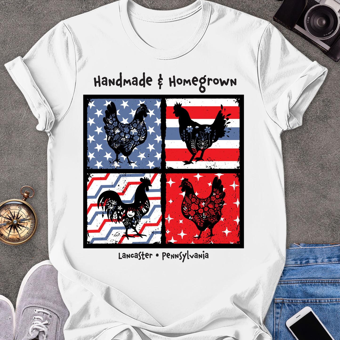 Handmade & Homegrown - Lancaster, Pennsylvania | Unisex Softstyle T-Shirt | Pennsylvania Travel Tee