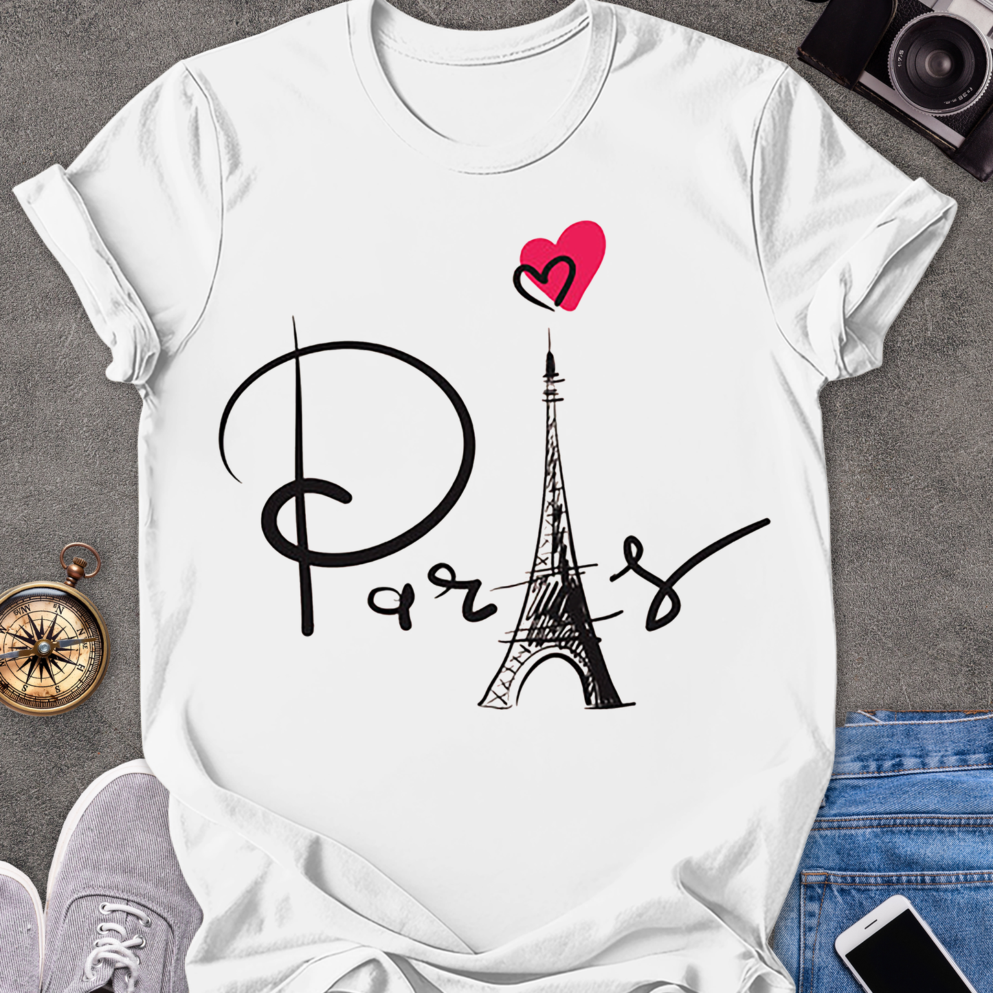 Paris | Unisex Softstyle T-Shirt | French Travel Tee