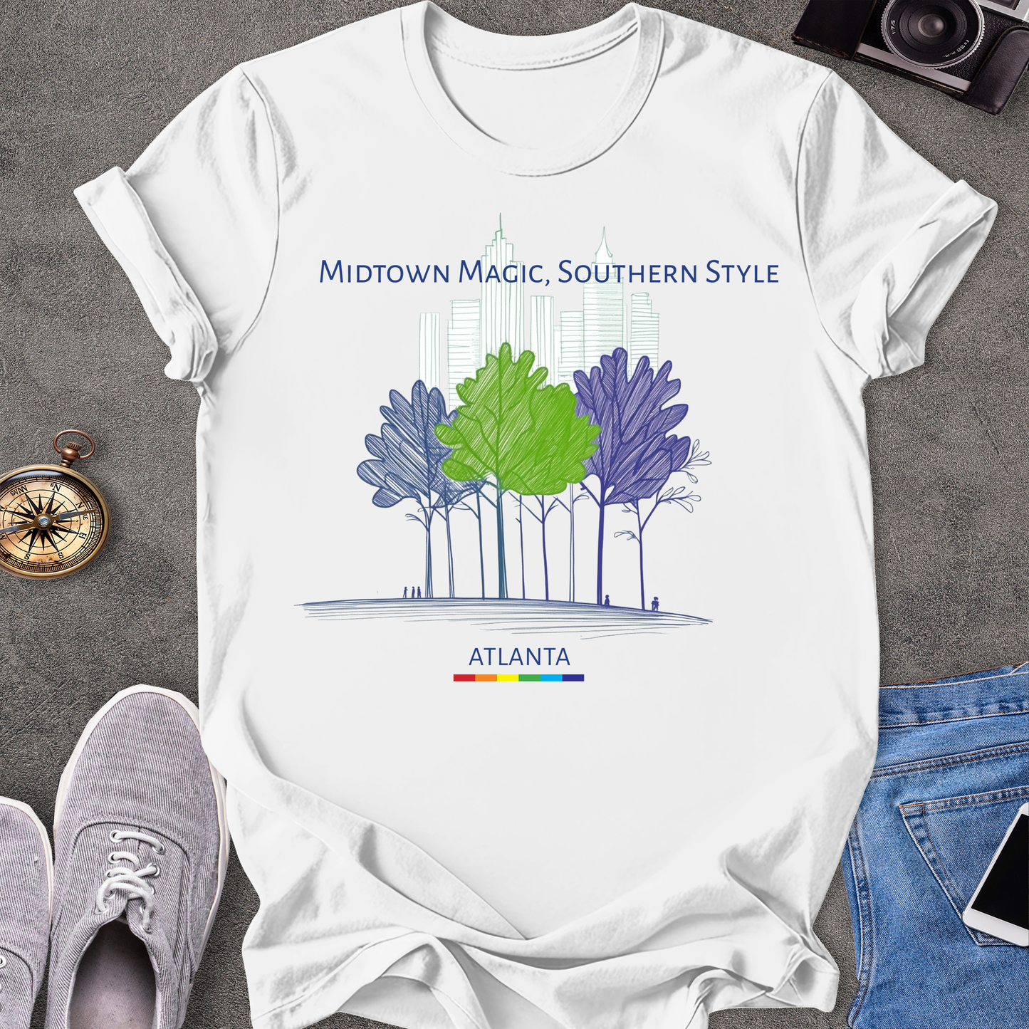 Midtown Magic, Southern Style - Atlanta | Unisex Softstyle T-Shirt | Gay Pride