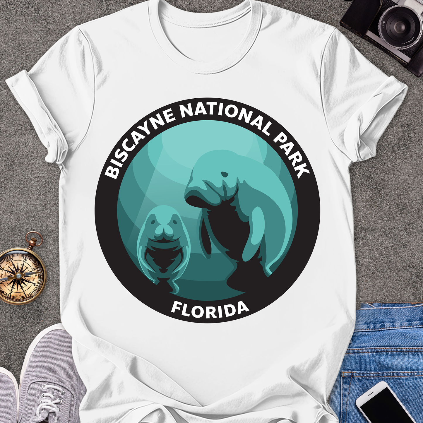Biscayne National Park, Florida | Unisex Softstyle T-Shirt | Manatee Tee