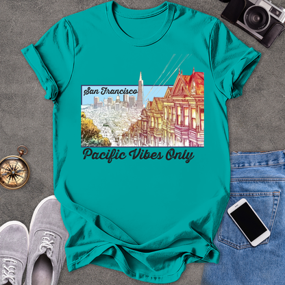 San Francisco - Pacific Vibes Only | Unisex Softstyle T-Shirt | Travel Lover Tee
