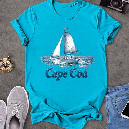 Cape Cod Sail Boat  T-Shirt