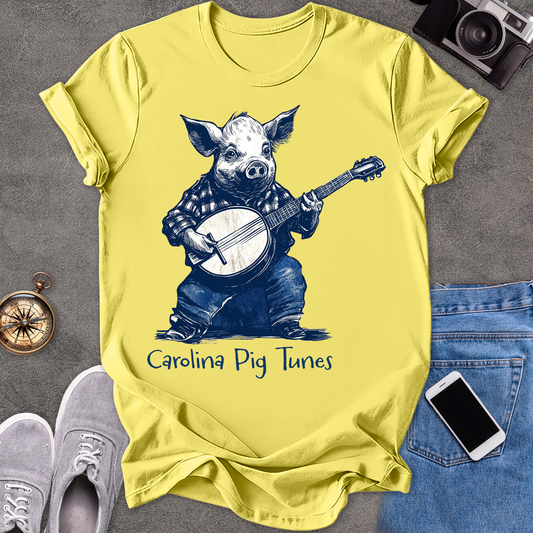 Carolina Pig Tunes | Unisex Softstyle T-Shirt | Fun and Casual Music Lover Tee