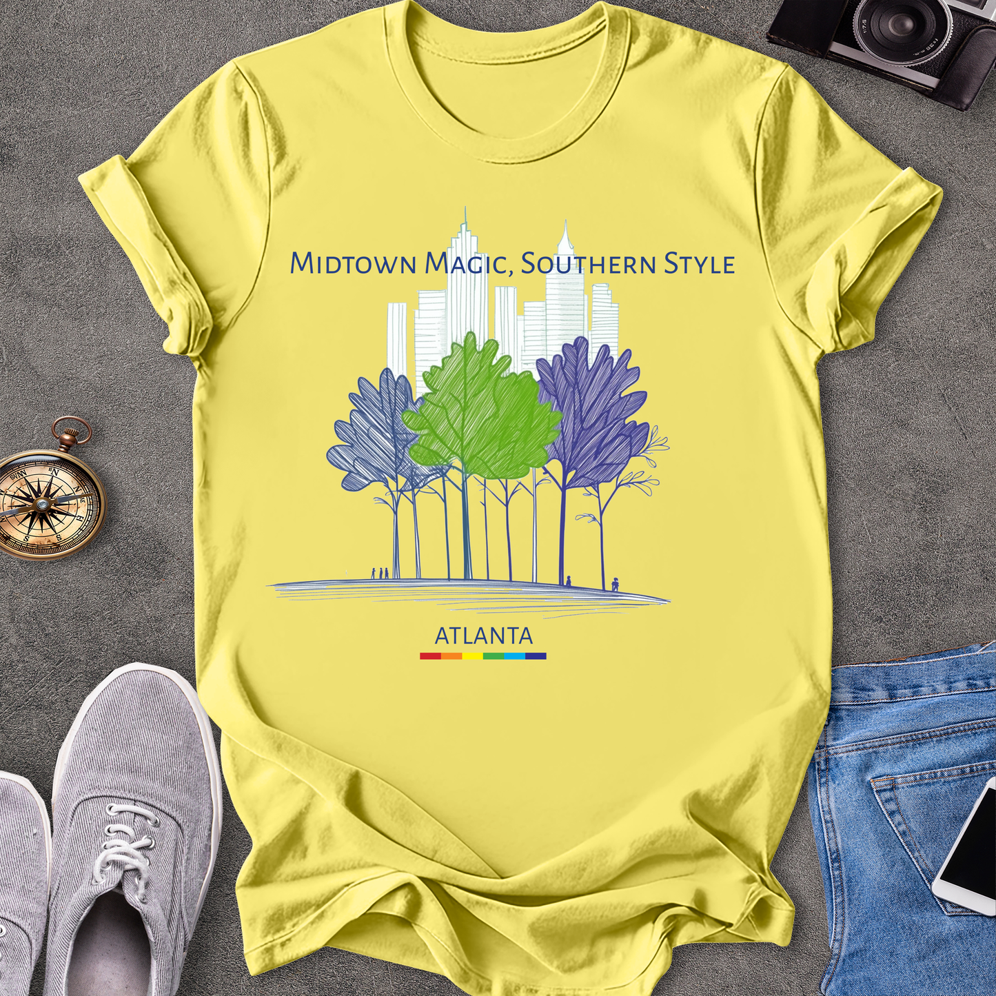 Midtown Magic, Southern Style - Atlanta | Unisex Softstyle T-Shirt | Gay Pride