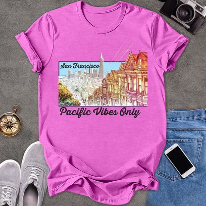 San Francisco - Pacific Vibes Only | Unisex Softstyle T-Shirt | Travel Lover Tee