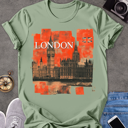 London | Unisex Softstyle T-Shirt | Retro Style Travel Tee