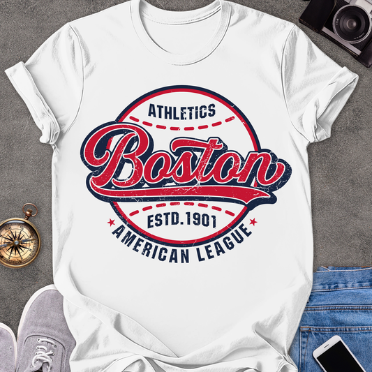Athletics Boston Est. 1901 American League | Unisex Softstyle T-Shirt | Boston Baseball Travel Tee