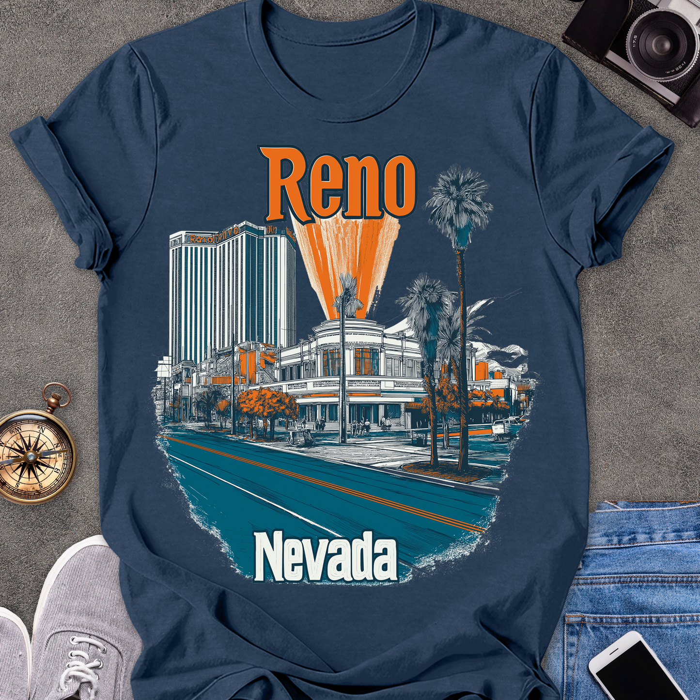 Reno Nevada| Unisex Softstyle T-Shirt | Reno Travel Tee