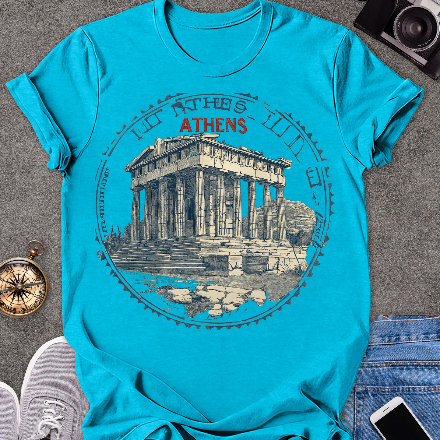 Athens | Unisex Softstyle T-Shirt | Greek Travel Tee