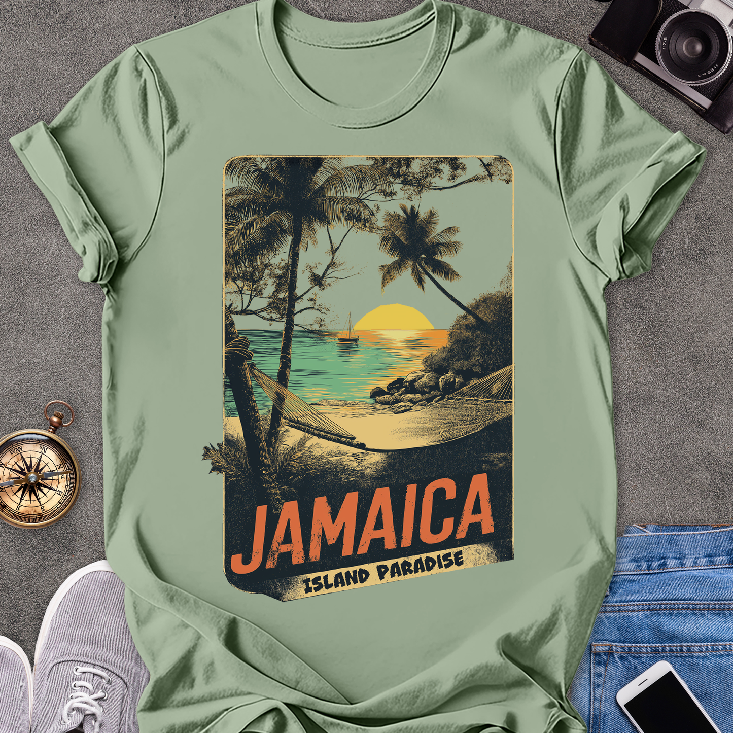 Jamaica, Island Paradise | Unisex Softstyle T-Shirt | Caribbean Travel Tee
