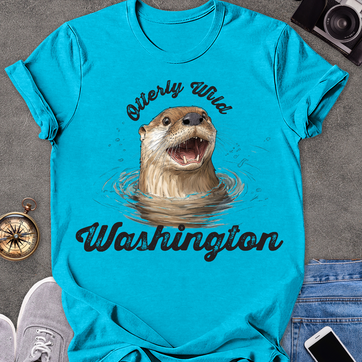 Otterly Wild, Washington | Softstyle T-Shirt | Wildlife Travel Tee