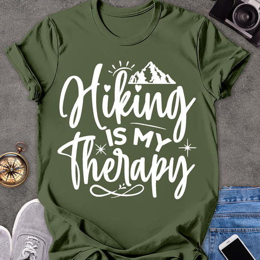 Hiking Is My Therapy | Softstyle T-Shirt | Hiking Travel Tee