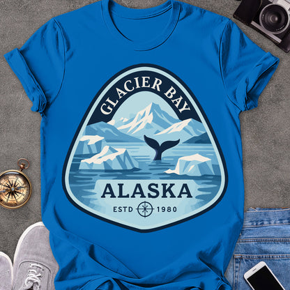 Glacier Bay Alaska, ESTD 1980 | Softstyle T-Shirt | Alaska Travel Tee