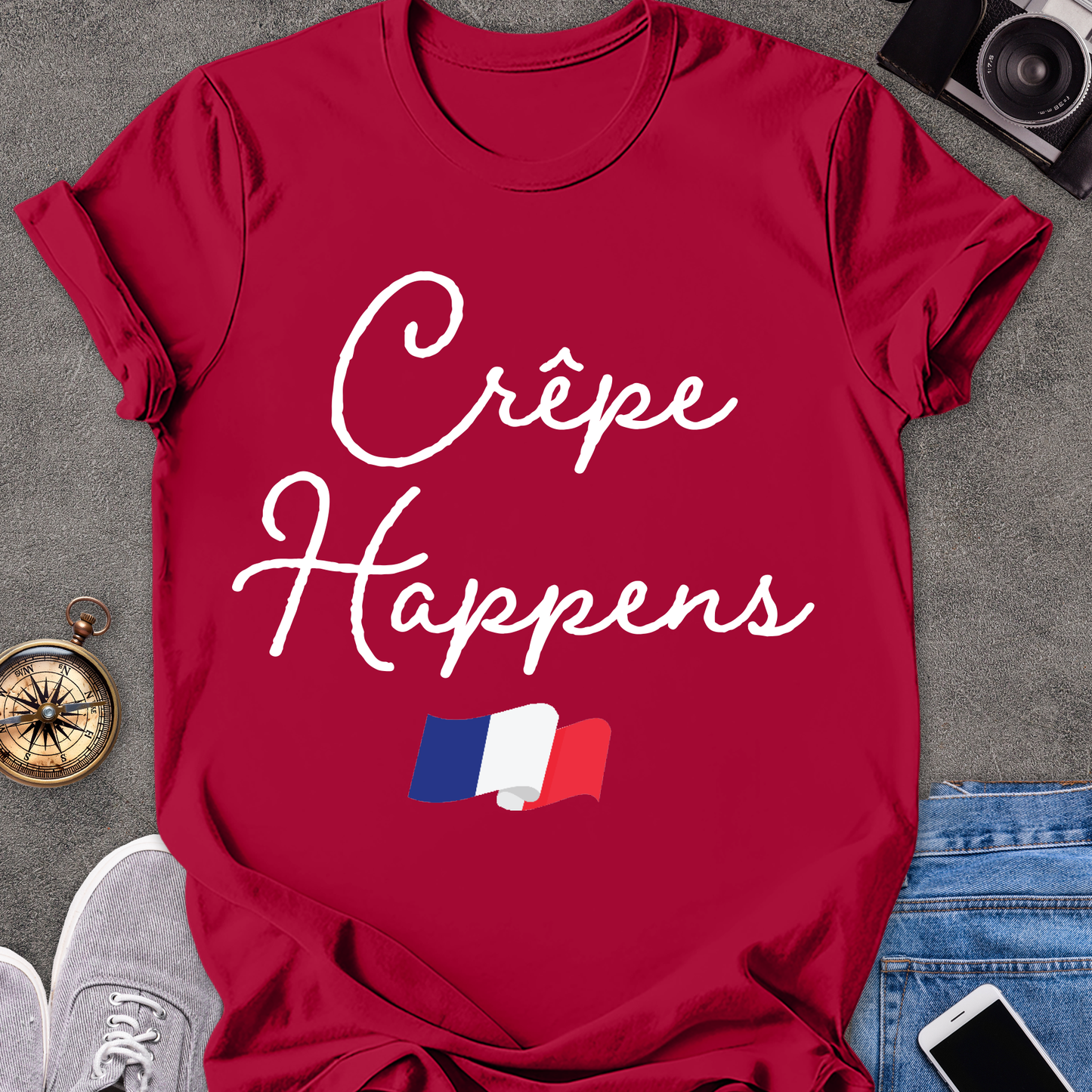 Crepe Happens | Softstyle T-Shirt | French Travel Tee