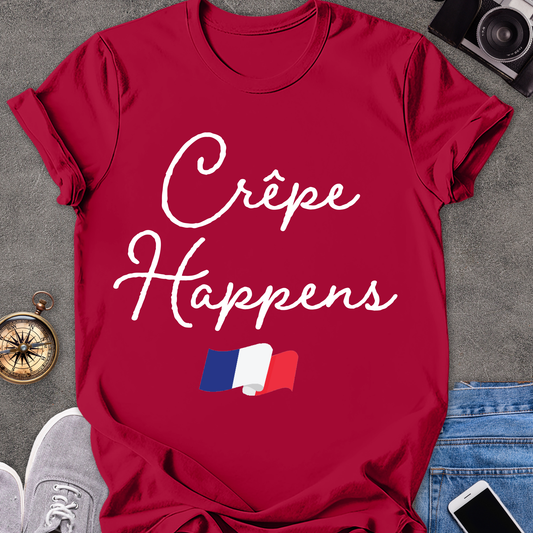 Crepe Happens | Softstyle T-Shirt | French Travel Tee