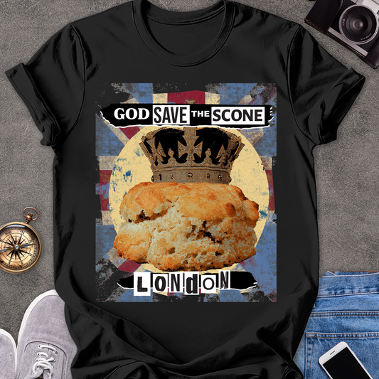 God Save The Scone, London | Softstyle T-Shirt | England Travel Tee