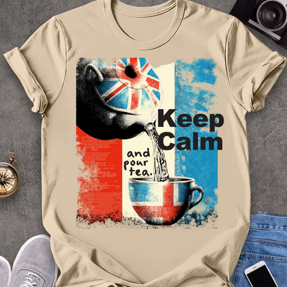 Keep Calm and Pour Tea | Softstyle T-Shirt | England Travel Tee