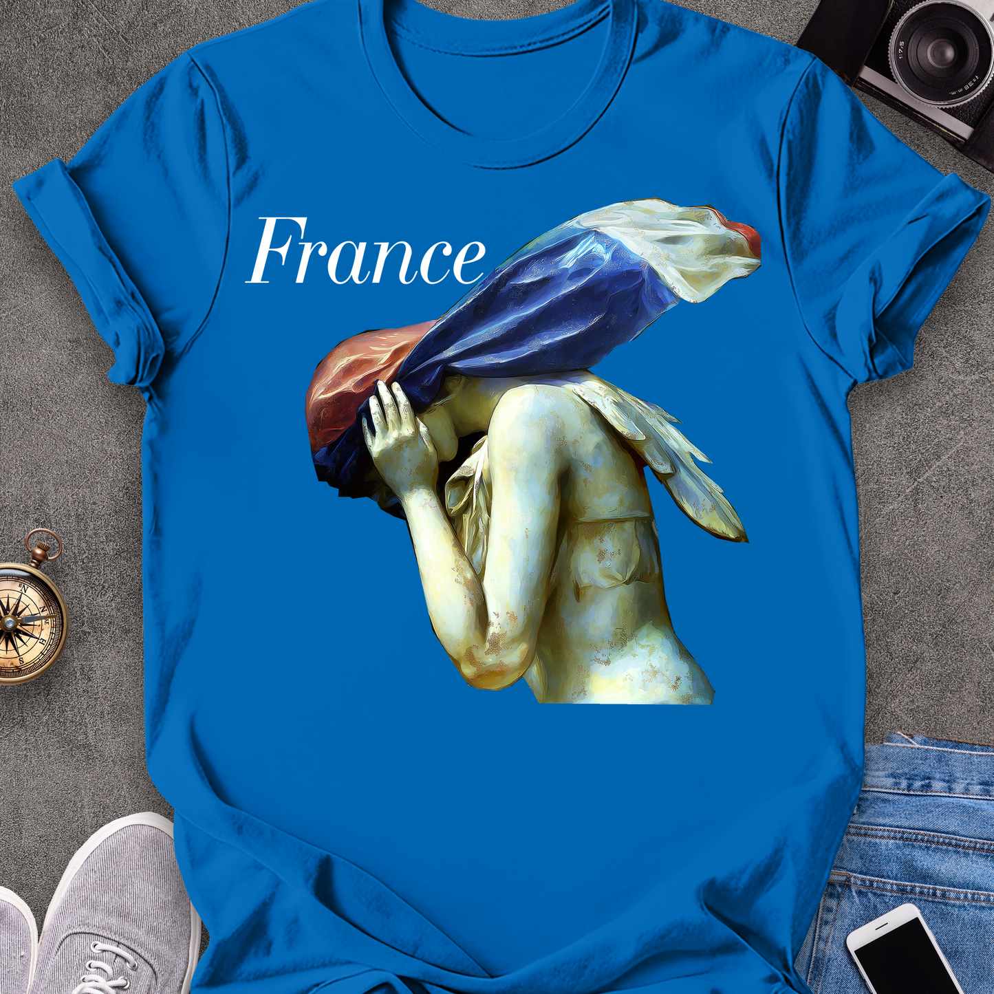 French | French Flag Travel Tee