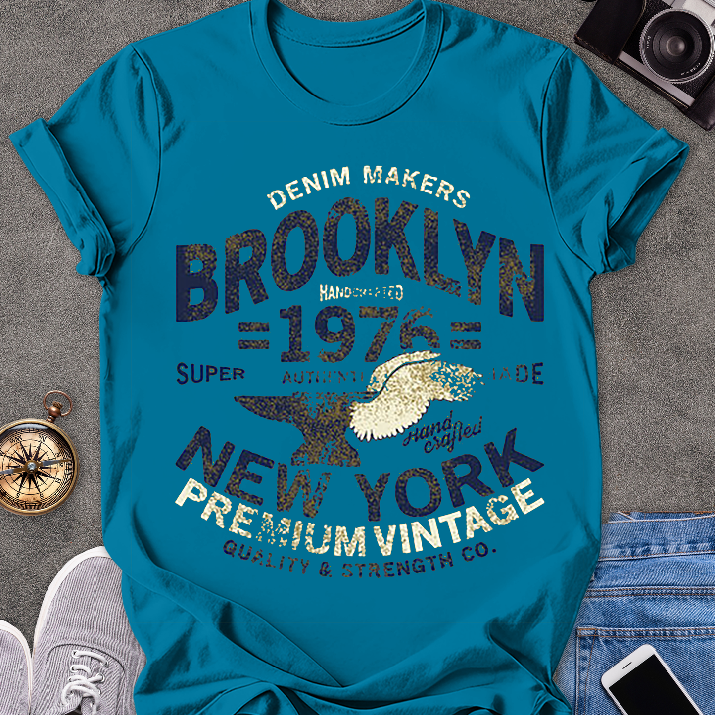 Brooklyn 1976 New York Vintage | Unisex Softstyle T-Shirt | Vintage Brooklyn Travel Tee
