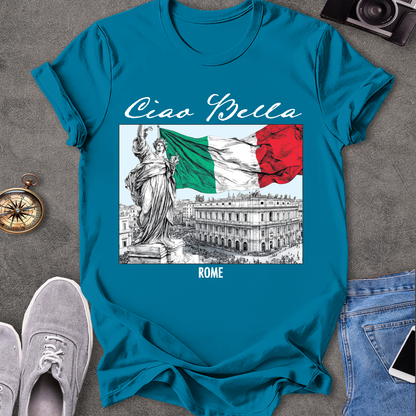 Ciao Bella - Rome Italian Flag T-Shirt