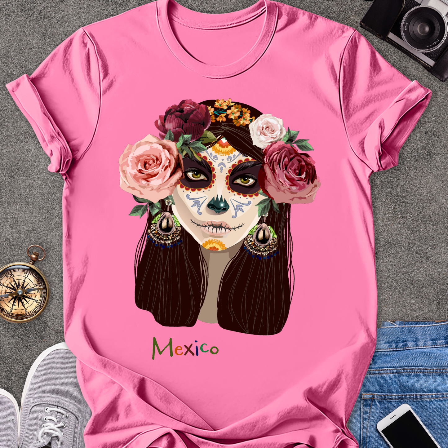 Mexico | Unisex Softstyle T-Shirt | Day of the Dead Tee