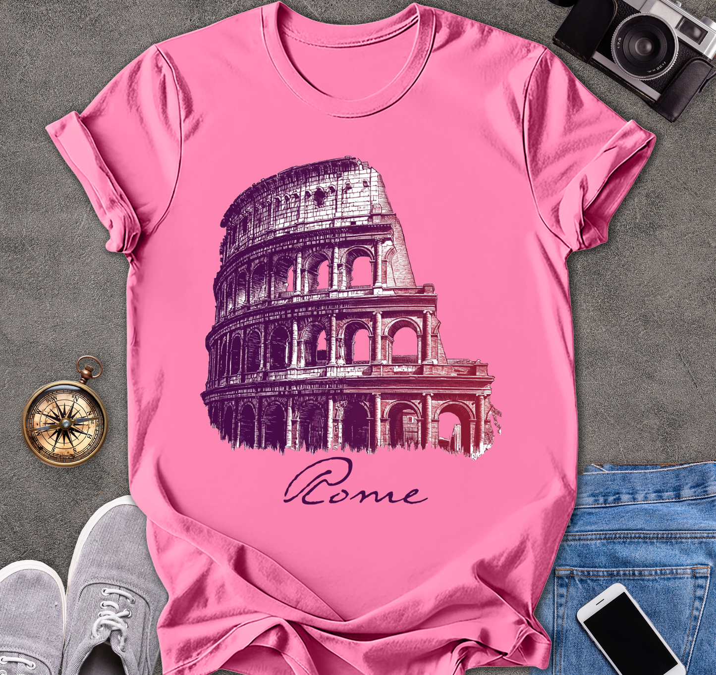 Rome Italy - The Colosseum | Unisex Softstyle T-Shirt | Travel Lover Tee