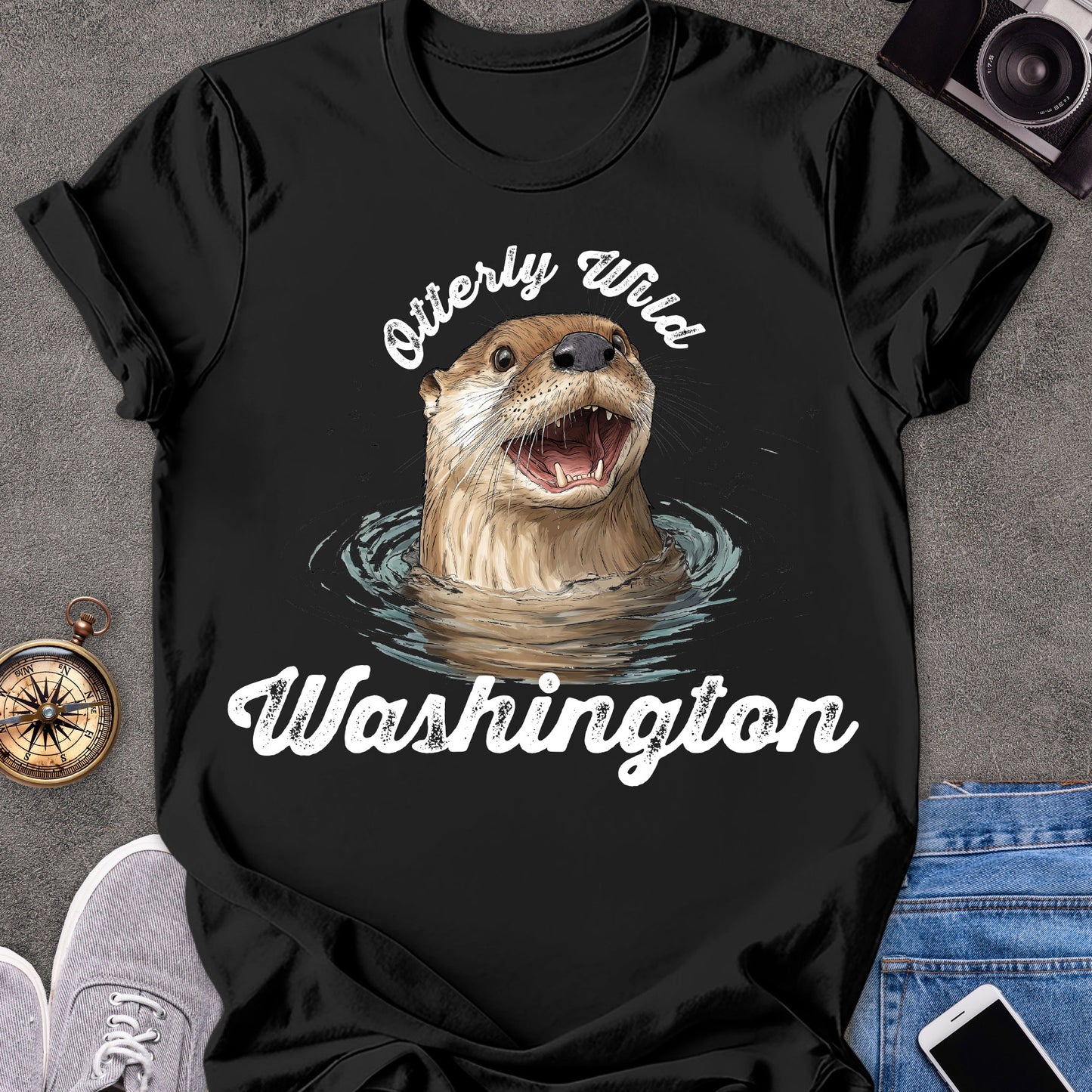 Otterly Wild, Washington | Softstyle T-Shirt | Wildlife Travel Tee