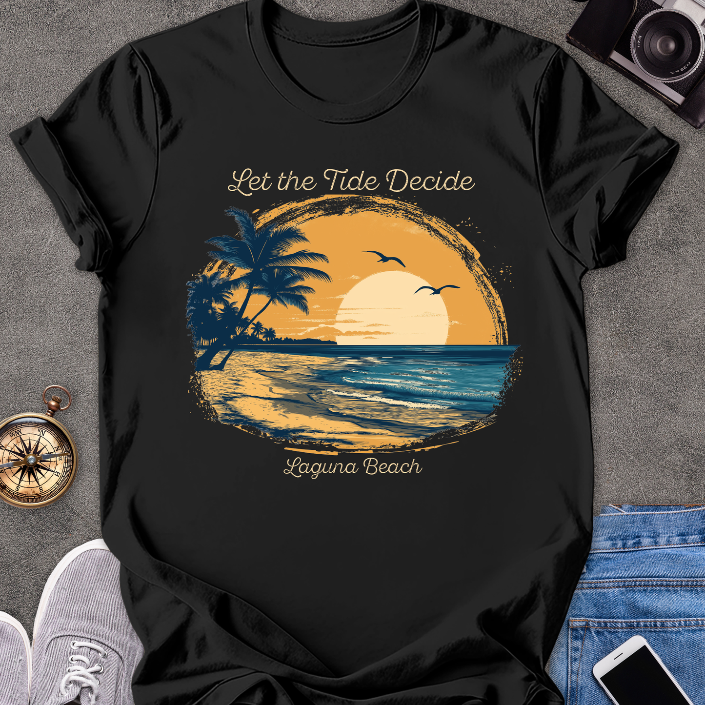 Let The Tide Decide - Laguna Beach | Unisex Softstyle T-Shirt | Beach Lover Tee
