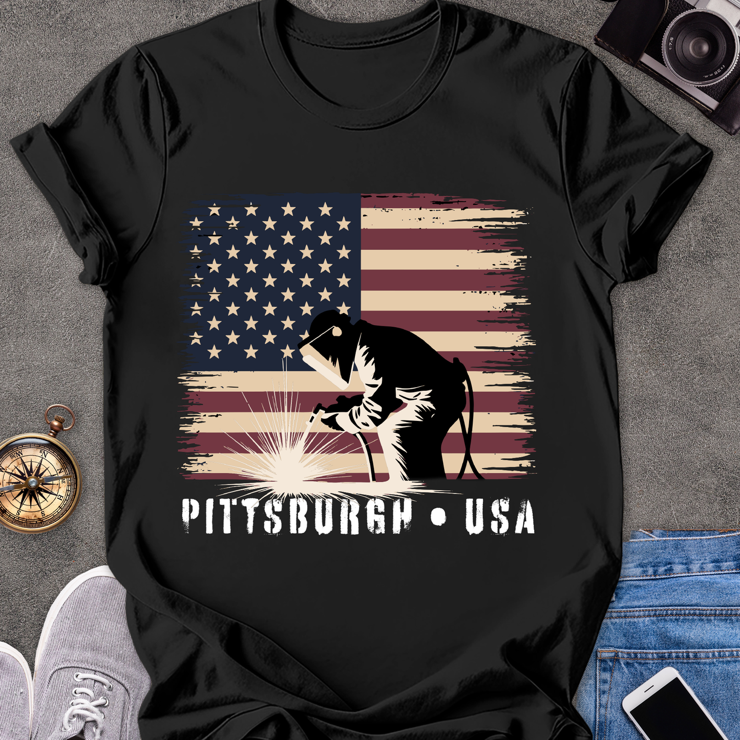 Pittsburgh USA | Unisex Softstyle T-Shirt | Travel Tee