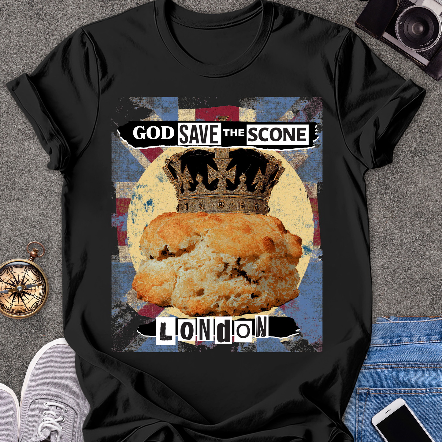 God Save The Scone, London | Softstyle T-Shirt | England Travel Tee