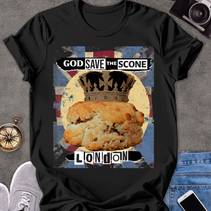 God Save The Scone, London | Softstyle T-Shirt | England Travel Tee