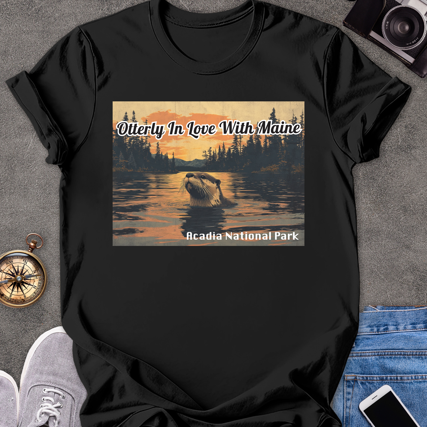 Otterly In Love With Maine - Acadia National Park | Unisex Softstyle T-Shirt | Acadia National Park Tee